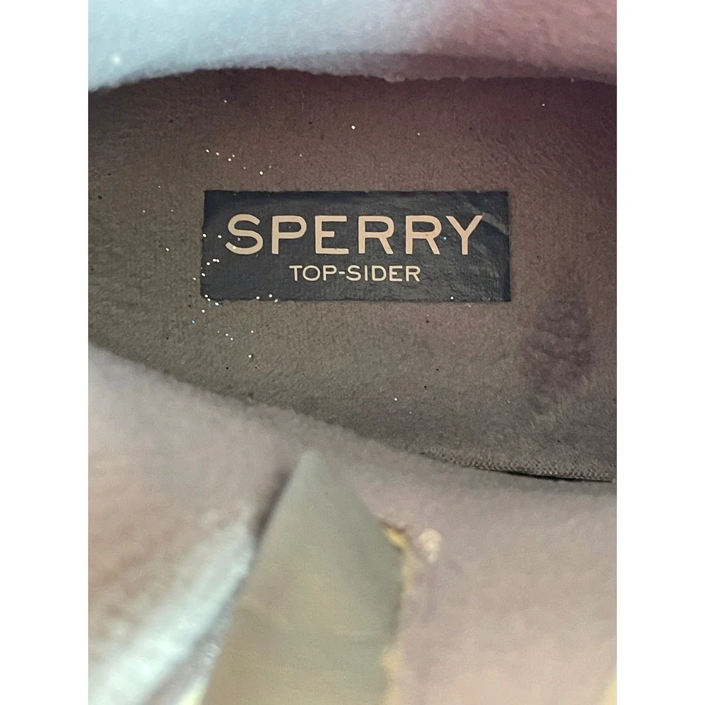 Sperry Saltwater Duck Boot Grey Canvas Waterproof Side Zip STS80411 Womens 7.5M